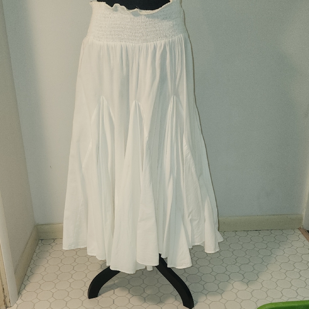 Grace Elements White Pleated Maxi Skirt